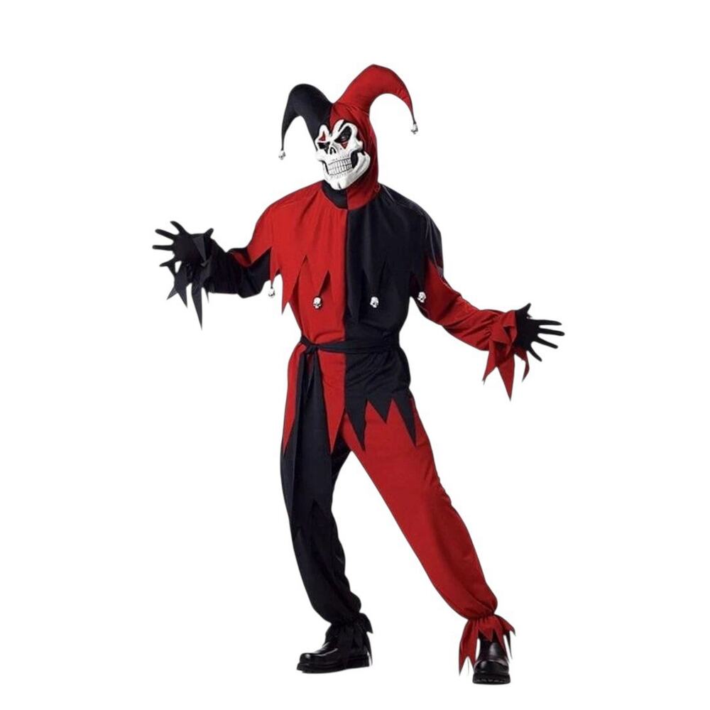 California Costumes Mens Evil Jester Halloween Costume Multi Adult Plus 48-52